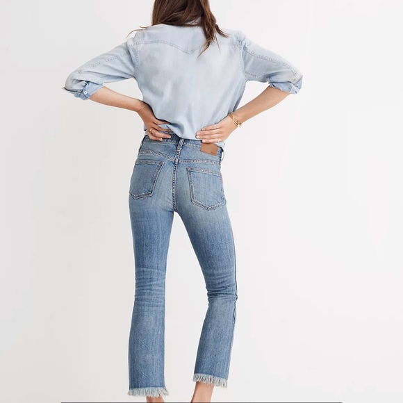 Madwell Cali Demi-Boot Jeans in Comfort Stretch Raw Hem Size 30 - Picture 2 of 16